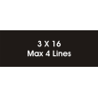 3X164L - 3x16 Sign with 4 lines